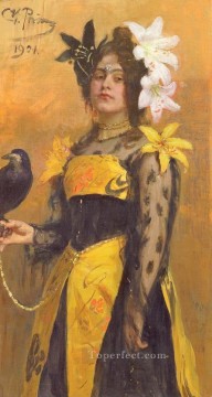 リディア・クズネツォワの肖像画 1921年 イリヤ・レーピン Oil Paintings
